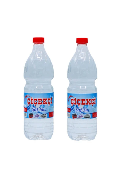 ÇİÇEKÇİ Oto Saf Su Ve Ütü Akü Ve Radyatör Suyu 2 Adet 1 Litre Pet Kilitli Kapaklı