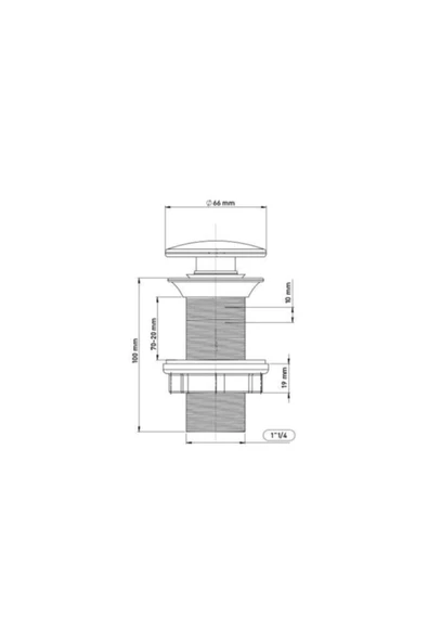 Taşmasız Aç Kapa Körüklü Lavabo Sifonu Metal Krom 220039 - 2
