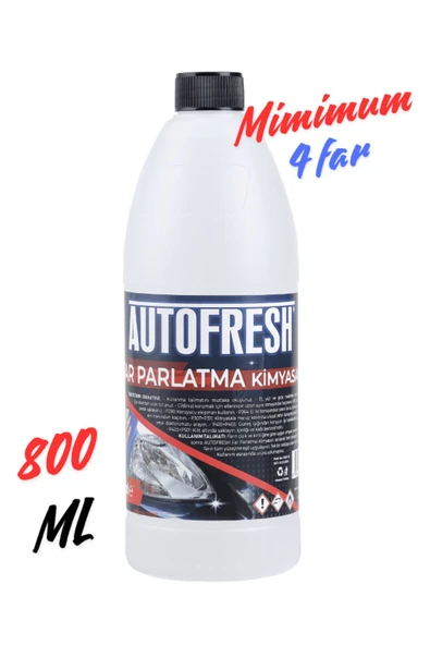 AutoFresh Far Temizleme Solüsyonu Oto Far Parlatma Sıvısı Araç Far Yenileme 800 ml