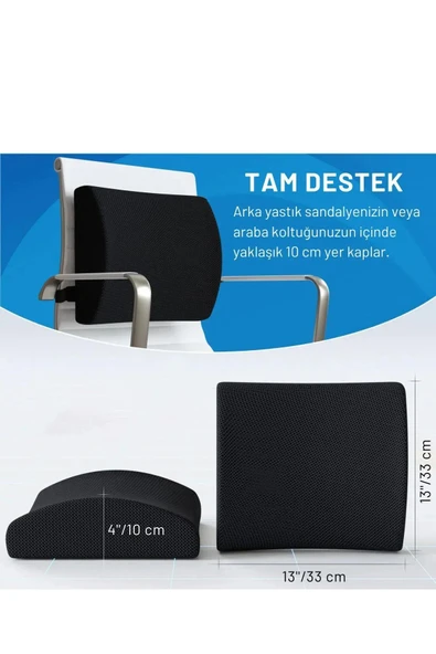 AutoFresh ORTOPEDİK ARAÇ OTO BEL DESTEK MİNDER YASTIĞI SIRT MİNDERİ OFİS SANDALYE DESTEĞİ - 5