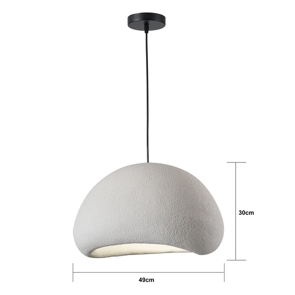 Tretan Büyük Beyaz Beton Modern Sarkıt Oturma Odası Salon Sarkıt Avize - Resim 2