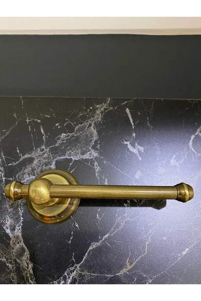 Antik Gold Havluluk Ve Tuvalet Kağıtlığı Vintage Tasarım Komple Pirinç Havluluk Ve Kağıtlık Mat Gold - 4