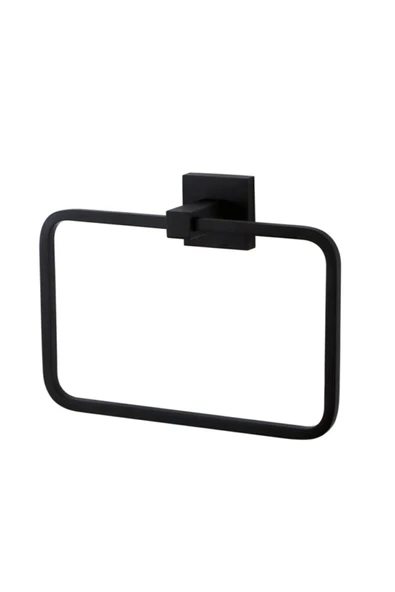 Paslanmaz Pirinç Banyo Aksesuar Set Havluluk-bornozluk-tuvalet Kağıtlık Mat Siyah - Resim 4