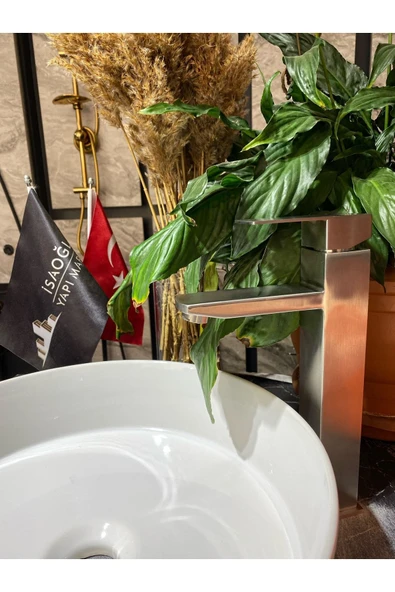 Çanak Lavabo Bataryası Inox Renk Çanak Lavabo Musluk Inox Batarya ürün görseli