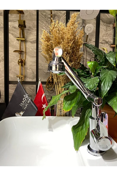 Lavabo Bataryası Fonksiyonel Banyo Musluk 360 Derece Hareketli Robotik Batarya 5 Yıl Garantili - Resim 3