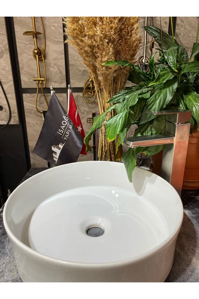 Çanak Lavabo Bataryası Inox Renk Çanak Lavabo Musluk Inox Batarya - Resim 2