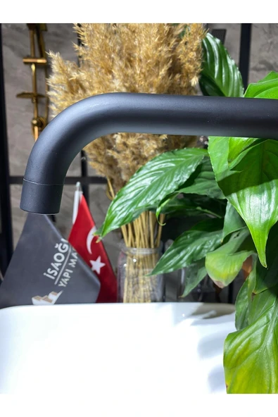 Siyah Mutfak Bataryası Siyah Evye Musluğu Mat Siyah Mutfak Armatür - Resim 3