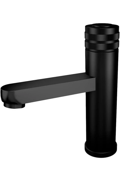 Siyah Lavabo Bataryası Dokunmatik Tasarım Siyah Lavabo Musluğu Mat Siyah Armatür - Resim 4
