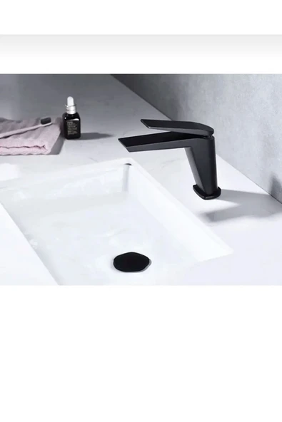 Siyah Lavabo Bataryası Mat Siyah Lavabo Musluğu Banyo Lavabo Armatür ürün görseli