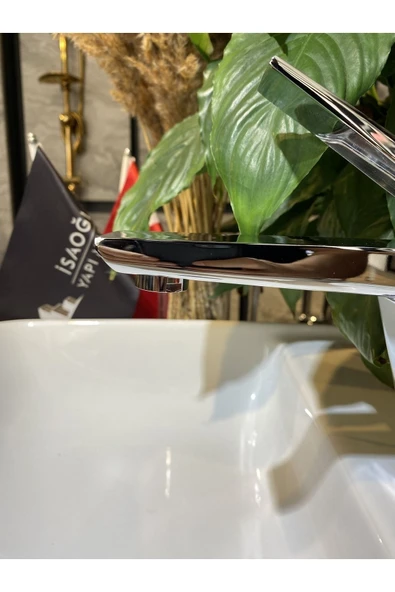 Lavabo Bataryası Silver Gümüş Banyo Musluğu Velar Tasarım Lavabo Musluğu - 3