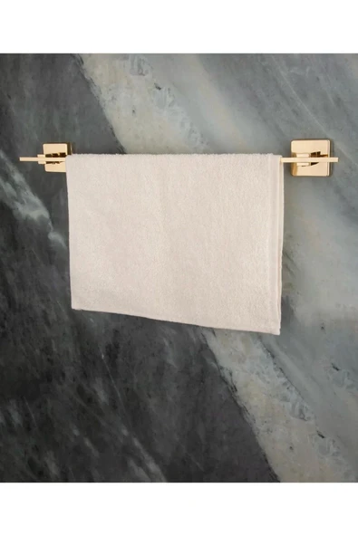 Gold Havluluk Gold Tuvalet Kağıtlık Gold İkili Bornozluk Komple Set Gold Aksesuar - Resim 2