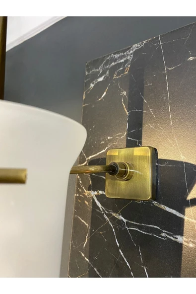 Mat Gold Tuvalet Fırçası Antik Gold Tuvalet Fırçalık Komple Pirinç Paslanmaz - Resim 2