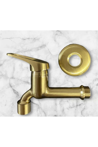 Mat Gold Musluk Duvardan Wc Musluğu Mat Altın Pirinç Malzeme