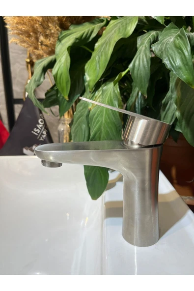 Mat Krom İnox Lavabo Armatür Modern Tasarım Lavabo Bataryası ürün görseli