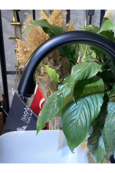 Siyah Mutfak Bataryası Velar Tasarım Evye Musluğu Mat Siyah Mutfak Bataryası - Resim 2