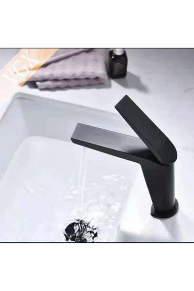Lavabo Bataryası Siyah Lavabo Musluğu Velar Mat Siyah Banyo Bataryası 5 Yıl Garantili Siyah Musluk - Resim 2