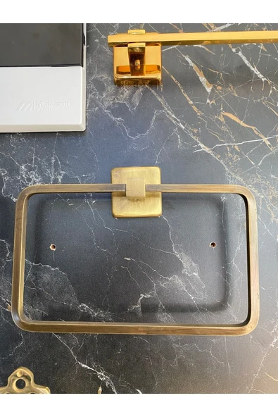 Mat Gold Havluluk Antik Gold Kare Havluluk Pirinç Malzeme Antik Eskitme Banyo Aksesuar ürün görseli