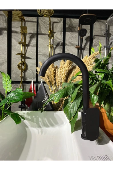 Mat Siyah Diamond Design Mutfak Bataryası Siyah Evye Bataryası Siyah Mutfak Musluğu ürün görseli