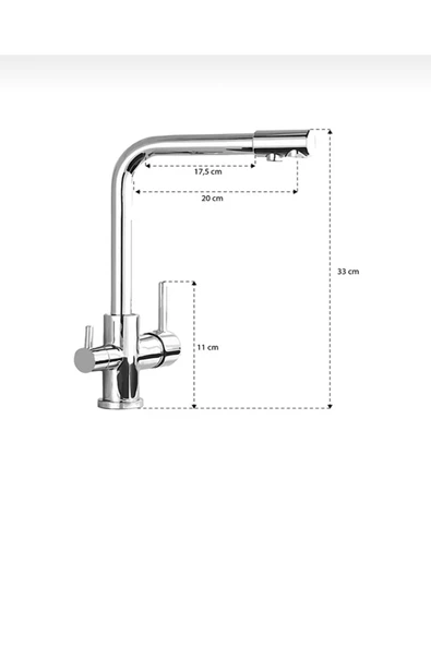 Arıtmalı Musluk Arıtmalı Evye Bataryası Modern Premium Tasarım Arıtıcılı Batarya Silver Gümüş - Resim 4