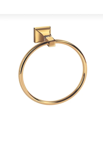 Gold Havluluk Oval Tasarım Banyo Havluluk Pirinç Malzeme