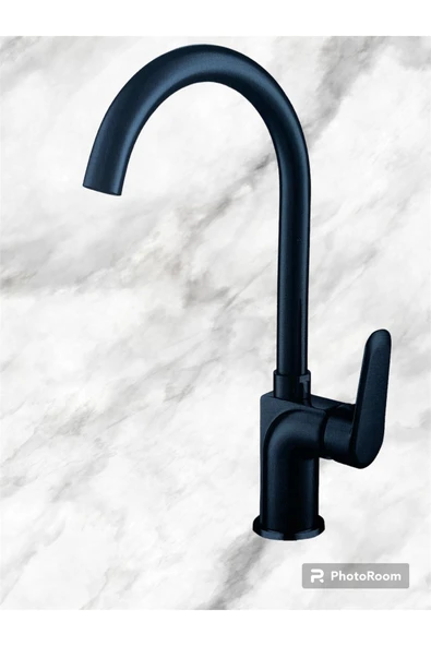 Mat Siyah Evye Bataryası Siyah Mutfak Musluğu Modern Tasarım 5 Yıl Garantili Batarya - Resim 2