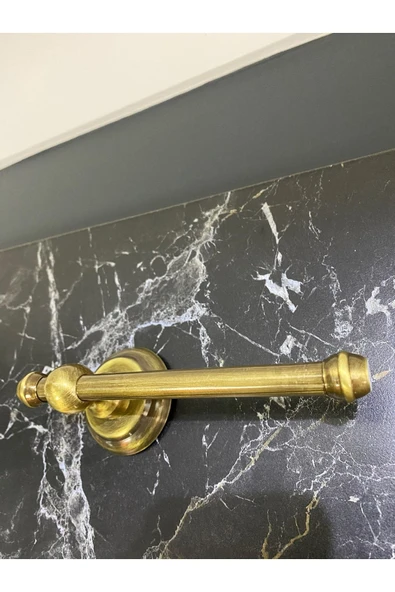 Antik Gold Havluluk Ve Tuvalet Kağıtlığı Vintage Tasarım Komple Pirinç Havluluk Ve Kağıtlık Mat Gold - 3