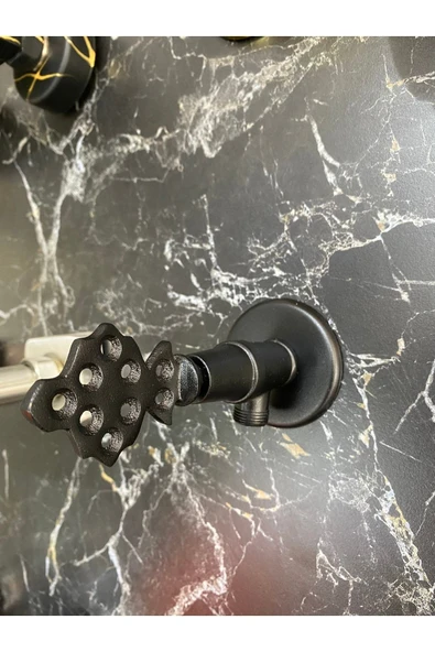 Siyah Taharet Musluğu Vintage Taharet Musluk Özel Tasarım Musluk Siyah Taharat Musluğu 5 Yıl Garanti - Resim 2