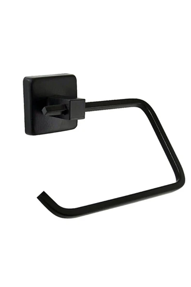 Paslanmaz Pirinç Banyo Aksesuar Set Havluluk-bornozluk-tuvalet Kağıtlık Mat Siyah - Resim 2