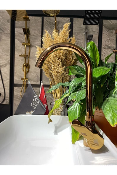 Bakır Mutfak Bataryası Bronz Mutfak Bataryası Rose Bakır Evye Musluğu Bakır Batarya 5 Yıl Garantili - 2