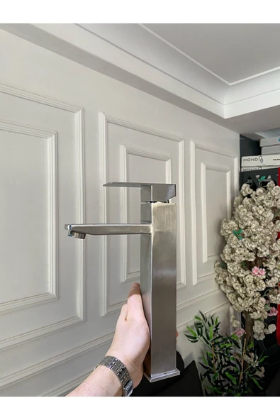 Çanak Lavabo Bataryası Inox Renk Çanak Lavabo Musluk Inox Batarya - Resim 5