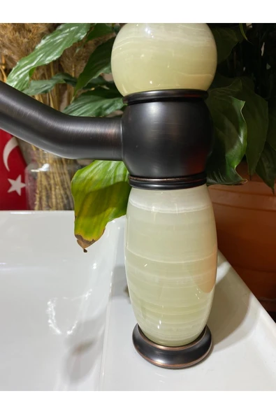 Siyah Lavabo Bataryası Mermer Tasarım Country Design Siyah Lavabo Musluğu - Resim 5