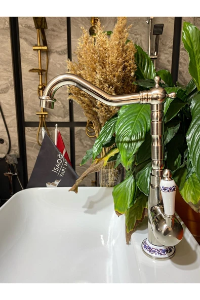 Antrasit Rustik Mutfak Bataryası Işlemeli Premium Evye Musluğu Mat Antrasit Batarya Rustik Musluk ürün görseli