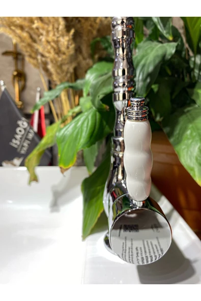 Rustik Mutfak Bataryası Zen Design Mutfak Bataryası Antik Evye Musluğu Rustik Musluk Krom Renk - Resim 3