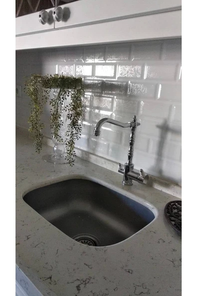 Zen Design Rustik Arıtmalı Mutfak Bataryası 3 Yollu Evye Musluğu Arıtmalı Batarya - Resim 3