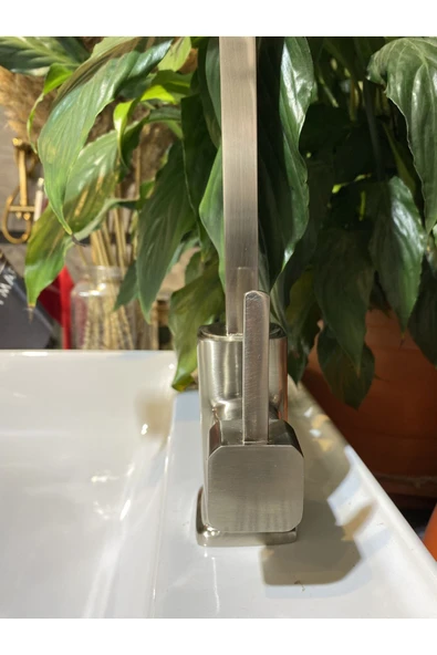 Arıtmalı Mutfak Bataryası Mat Krom Evye Musluk Arıtıcılı Fırçalanmış Nikel Batarya - Resim 5