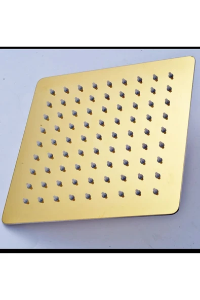 Gold Duş Seti Altın Duş Sistemi Büyük Metal Tepe Duş Yağmurlama Sistem Batarya Dahil Set - Resim 2