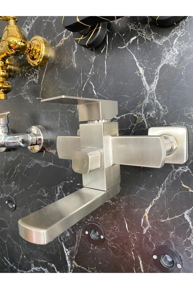 Inox Duş Seti Inox Tepe Yağmurlama Banyo Duş Sistemi Alt Armatür Dahil Set 5 Yıl Garantili - Resim 3