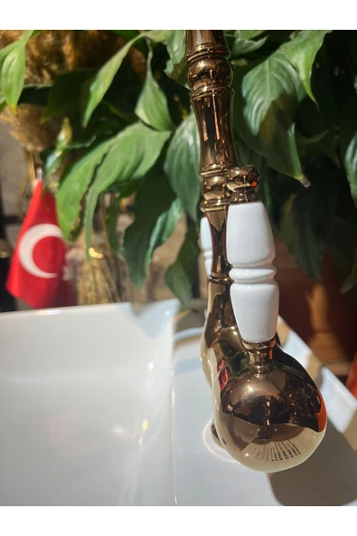 Arıtmalı Mutfak Bataryası Bakır Rustik Arıtmalı Armatür Pirinç Malzeme Zen Design - Resim 3