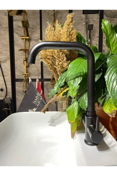 Siyah Arıtmalı Musluk Mat Siyah 3 Yollu Arıtıcılı Mutfak Bataryası Modern Tasarım - Resim 2