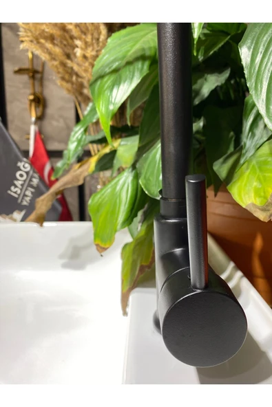 Siyah Arıtmalı Musluk Mat Siyah 3 Yollu Arıtıcılı Mutfak Bataryası Modern Tasarım - Resim 3