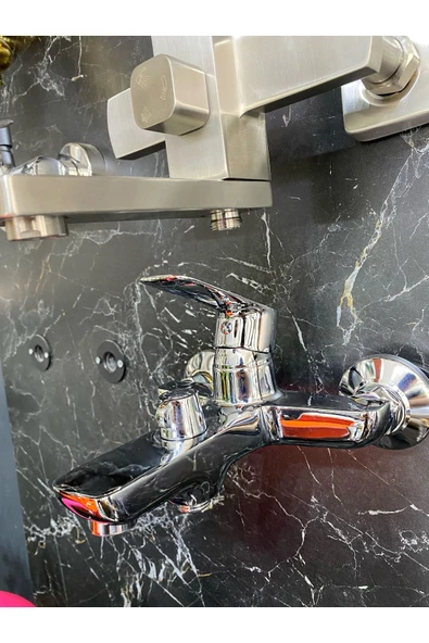 Duş Seti Tepe Yağmurlama Duş Sistemi Banyo Bataryası Dahil Set Robot Duş Seti Gümüş Renk Premium Set - 3
