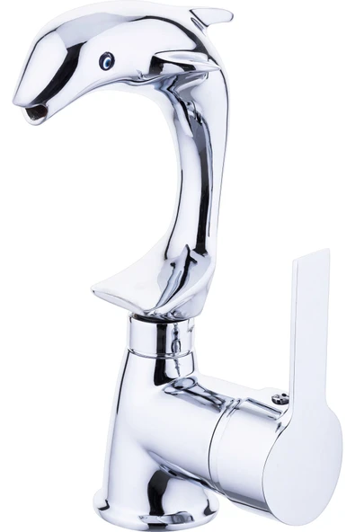 Antik Gold Lavabo Bataryası Yunus Balıklı Tasarım Özel Üretim Antik Eskitme Musluk - 2