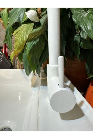 Beyaz Arıtmalı Mutfak Bataryası Arıtıcılı Evye Armatür Beyaz Mutfak Musluğu - Resim 3