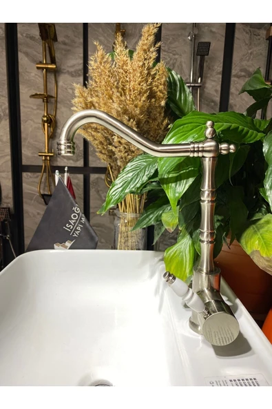 Antrasit Mutfak Bataryası Antrasit Gri Evye Musluğu Rustik Mutfak Bataryası Zen Design Mat Gri - Resim 2