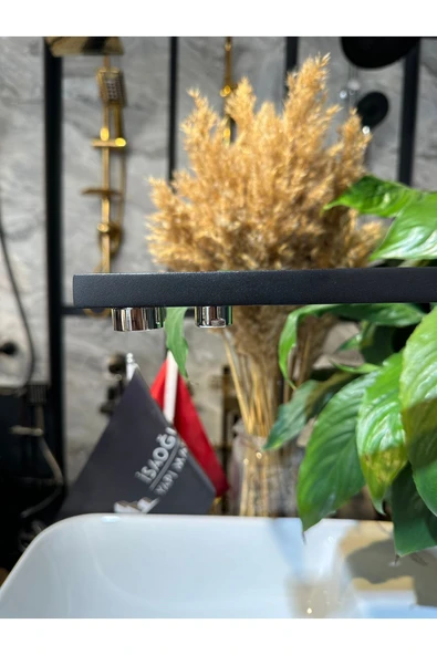 Siyah Arıtmalı Mutfak Bataryası Kare Premium Armatür Arıtıcılı Siyah Evye Musluğu - Resim 3