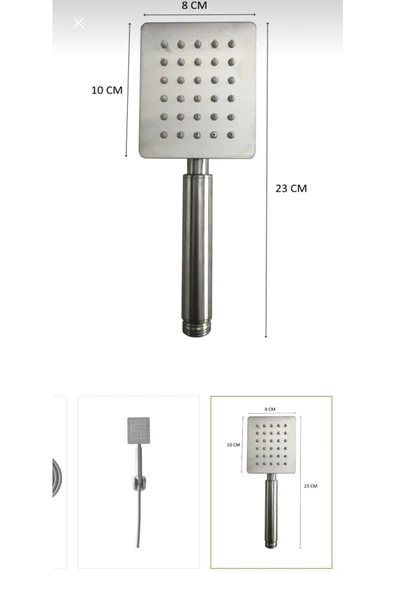 Inox Duş Seti Inox Tepe Yağmurlama Banyo Duş Sistemi Alt Armatür Dahil Set 5 Yıl Garantili - Resim 2