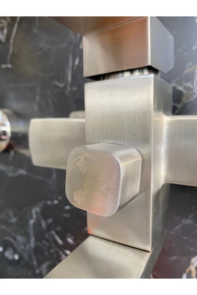 Inox Duş Seti Inox Tepe Yağmurlama Banyo Duş Sistemi Alt Armatür Dahil Set 5 Yıl Garantili - Resim 4