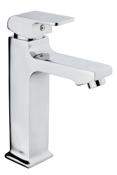 Lavabo Bataryası Kare Lavabo Musluğu Frezya Lavabo Armatür Silver Gümüş Renk ürün görseli