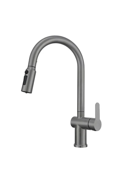 Antrasit Gri Mutfak Armatür Arıtmalı Spiralli Batarya Uzayan Sistem Duşlama Özellikli Antrasit Renk ürün görseli