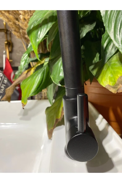 Siyah Arıtmalı Musluk Mat Siyah 3 Yollu Arıtıcılı Mutfak Bataryası Modern Tasarım - Resim 4